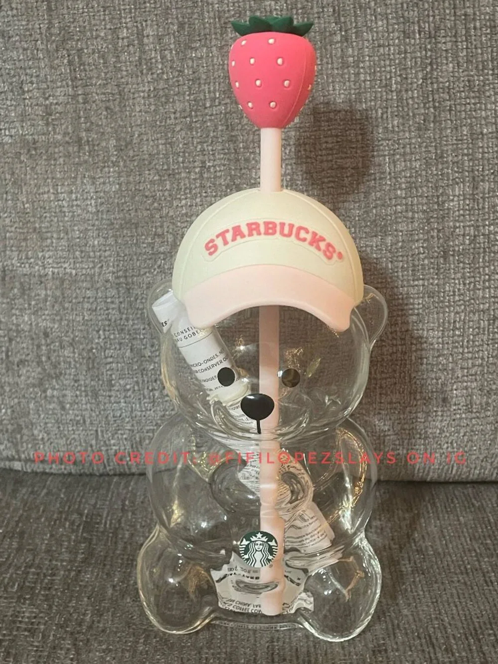 2026 Starbucks Bearista Bear Tumbler – Strawberry Topper & Baseball Cap